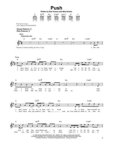 i wanna push you around chords|push matchbox 20 guitar tabs.